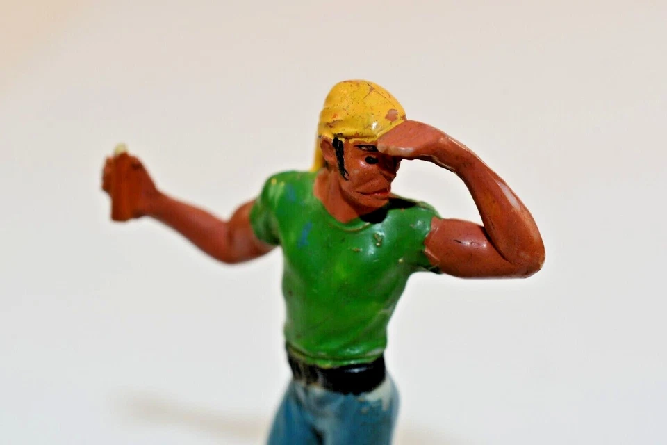 MARX WARRIORS OF THE WORLD PIRATES Dixie Bull Lookout 60mm Plastic Toy 1962 bx10 - Image 3 of 4