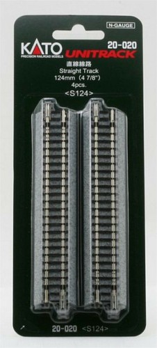 78003 Kato N  Gleis gerade 124 mm, 4 Stück Code 80 Spurweite 9 mm, GMK  Hobby  | Condition: Neu