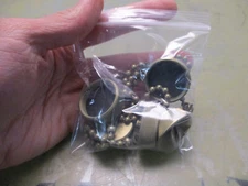 Lot of 5 Vintage Amphenol Metal Dust Caps PN 9760-18 w/ Ball Chain [5*K-3.5]