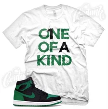 White ONE OF A KIND Sneaker T Shirt to match J1 1 High OG Pine Green Seattle