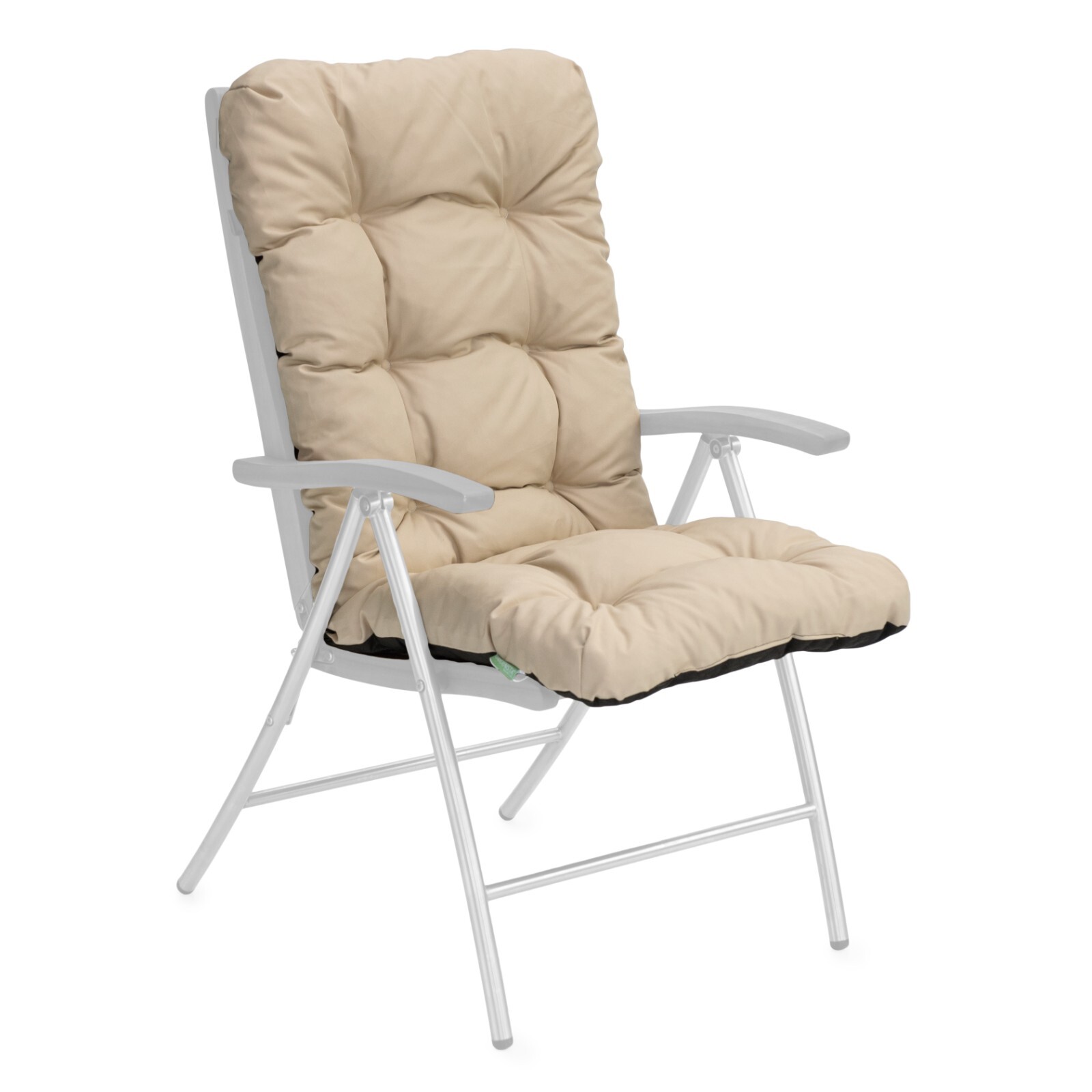 Gardenista 2PK Stone Outdoor Garden High Back Chair Tufted Padded Seat