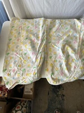 Vintage 1950s Reigel Set Of 2 Baby Crib Fitted Sheets Pastel Polka Dot Animals