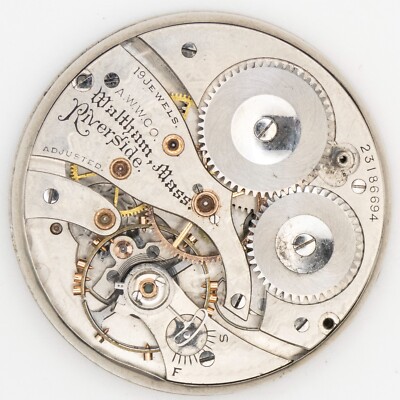 Waltham Grade: Riverside Model: 1894 12s 19j Antique Pocket Watch