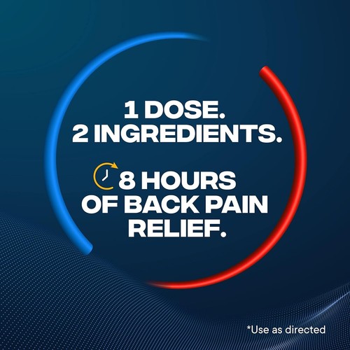 Advil Dual Action Back Pain Caplets Delivers 250mg Ibuprofen and 500mg 144 Count - Picture 6 of 14