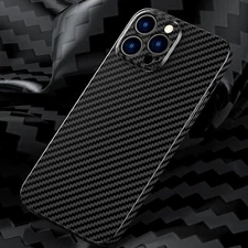 For iPhone 16 15 Pro Max 14 13 12 Mag Safe Case Shockproof Carbon Fiber Texture