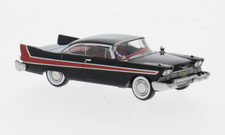 Brekina 1958 Plymouth Fury Black Red  Ho 187  Plastic