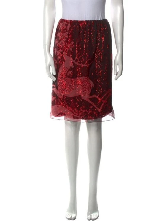 Falda de ciervo de seda Lanvin con lentejuelas talla 4 Foto 2 de 4