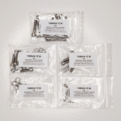1981 Yamaha YZ 80 Brugola Stainless Screw Kit Full Engine YZ80 YZ80H 