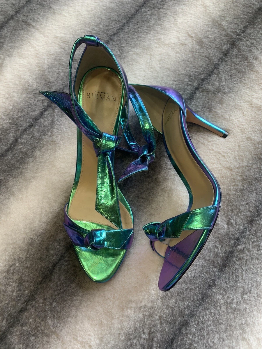 Alexandre Birman Clarita 85 Ocean Iridescent Heels Womens Size