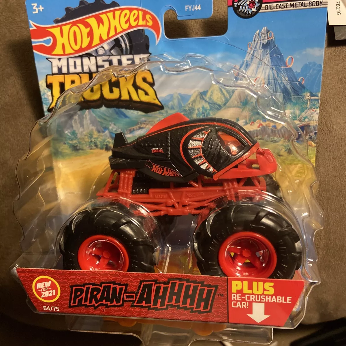 Hot Wheels Monster Trucks, 1:64 Scale Die-Cast Toy