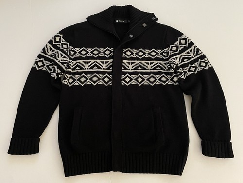 Mens Claiborne Cardigan Sweater L Aztec 