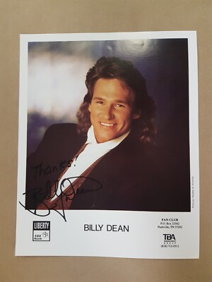 Billy Dean Autograph Photo 8x10 Musician Signed star | eBay