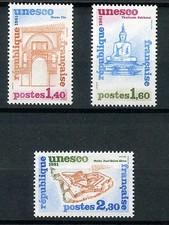 STAMP TIMBRE FRANCE NEUF SERVICE N ° 68/70 ** UNESCO / ARCHITECTURE