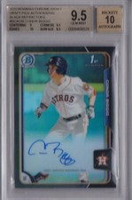 CONOR BIGGIO 2015 Bowman Chrome Draft Black Ref Autograph RC BGS 9.5/10 Auto /35