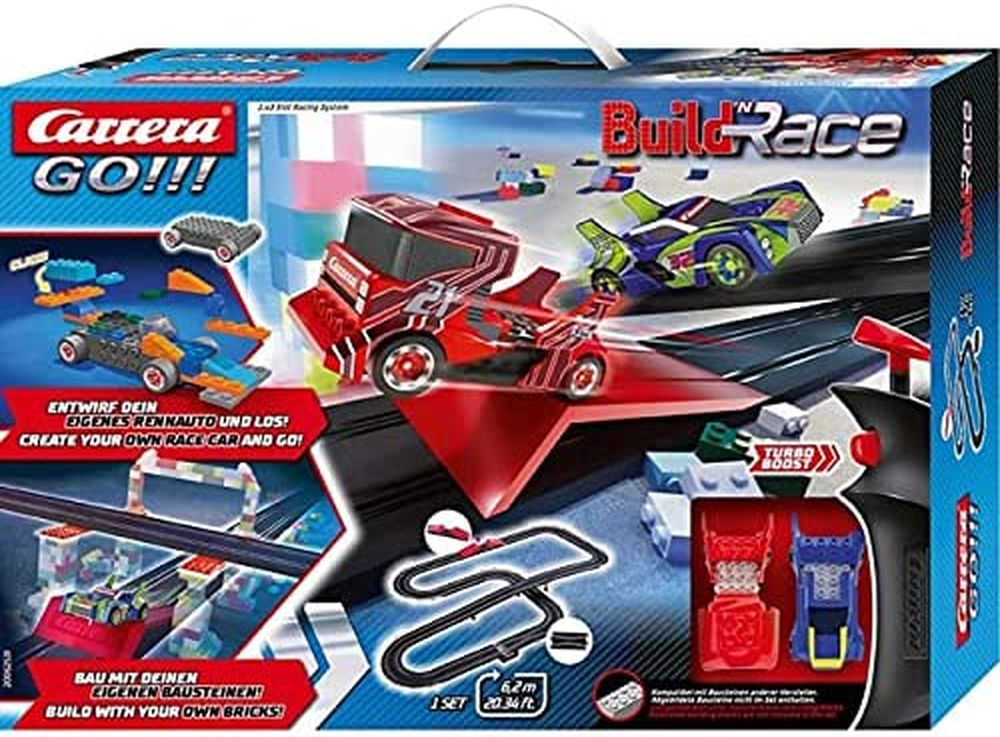 GO!!! Build 'N Race 62531 Racing Set 6.2 Electric Powered Slot Car Racing Kids T