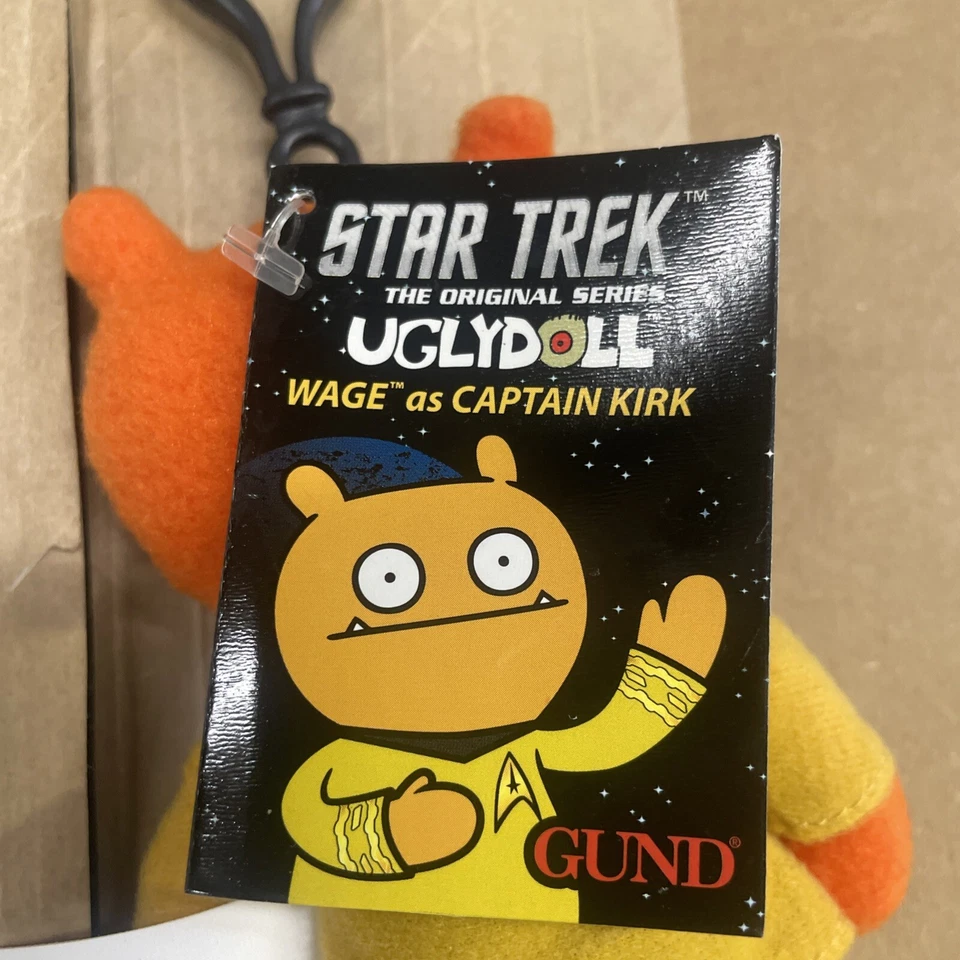 Star Trek Uglydoll Salario Capitán Kirk Monstruo Llave Clip 3.5” Peluche Gund Foto 2 de 2