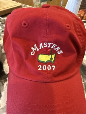 Masters Tournament Red Hat Cap Adjustable Strapback American Needle Augusta Golf