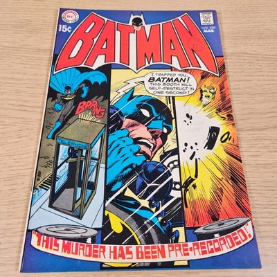 Vintage Batman #220 This Murder Has Been...Pre-Recorded DC March 1970 Comic Book