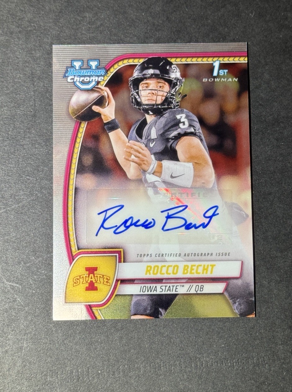 2024 Bowman Chrome University Prospect Autographs Rocco Becht 1ST ROOKIE AUTO