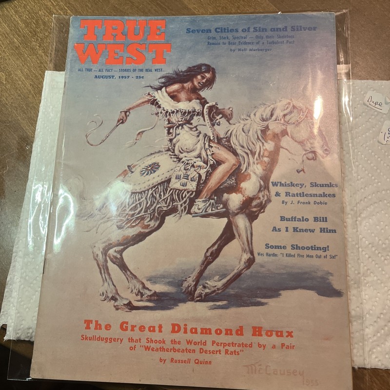 True West Magazine Aug 1957 Buffalo Bill As I Knew Him Wes Hardin Great Diamond