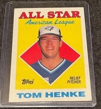 Tom Henke - 1988 Topps #396 - Toronto Blue Jays Baseball Card - All Star