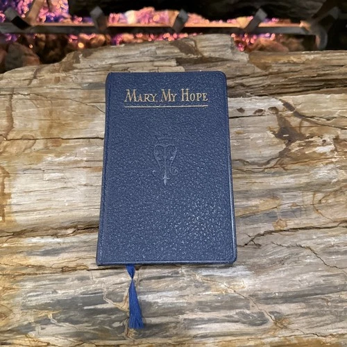 1961 Leather Covered Book MARY MY HOPE Catholic RARE Gold Leaf