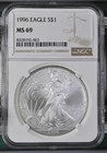 1996 American Silver Eagle Coin - NGC MS69