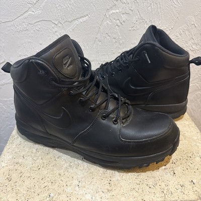 Nike Manoa Triple Black Mens Sz 13 Hiking Winter Leather Boots 454350-003