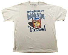 Vintage Spring Break 98 Shirt Mens XL White Whoop Ass Graphic Funny Tee 90s
