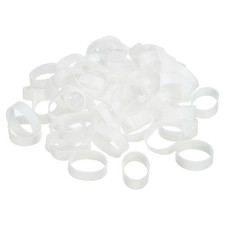Silicone Rubber Circle Bands 200pcs 1 1/4" White Plate for Books, Art