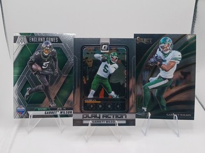 Garrett Wilson Jets Lot Optic Play Action, Mosaic England Games, Select