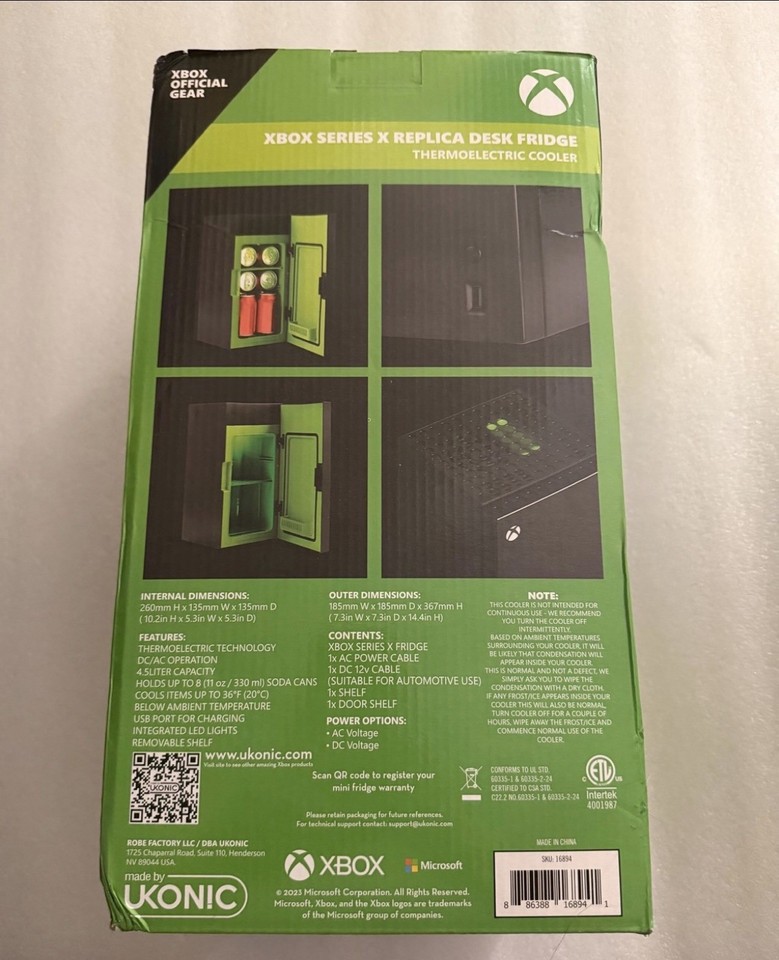 New XBOX Series X Replica 8 Can Mini Fridge Cooler 886388168941| eBay