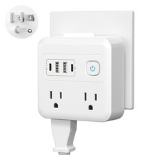 8-in-1 Multi Plug Expander, Outlet Extender with 4 Outlets  4 USB Ports 2 U...