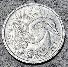 SINGAPORE 🇸🇬 FIVE (5) CENTS COIN 1978