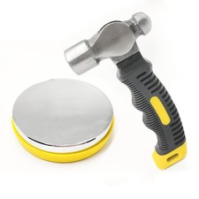 Steel Bench Block and Metal Stamping Hammer Kit, No-Rebound Metal Bench Block...