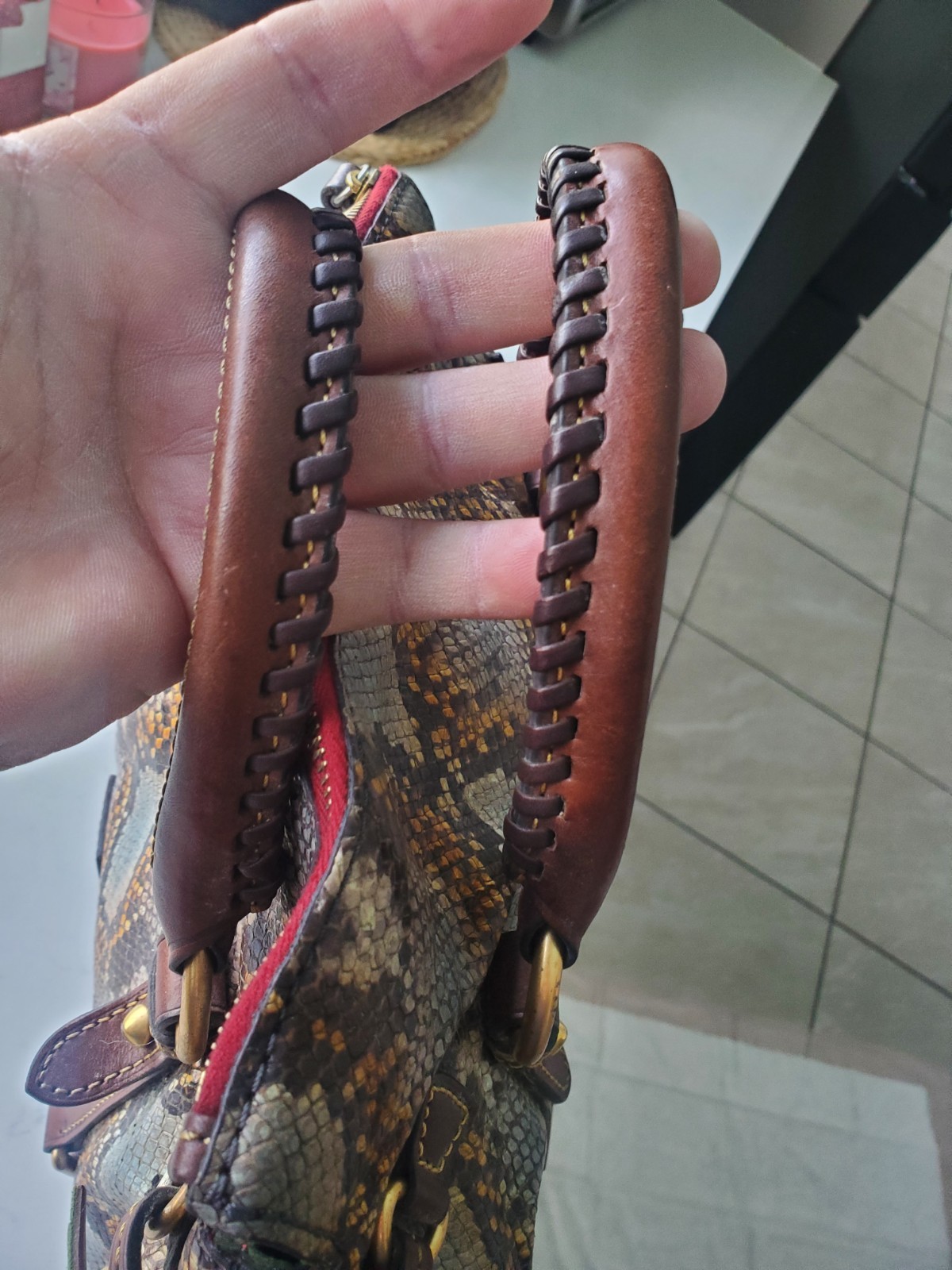 Limited Edition Dooney And Bourke Python Leather … - image 7