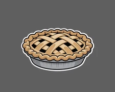 Apple Pie Sticker Treat Dessert Homemade Sweet Fruit Gift Waterproof NEW