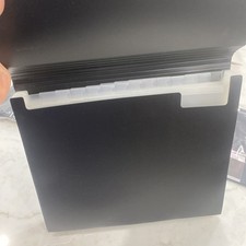 Creative Memories Black Expanding File Folder 12 Tabs Used Excellent Condition