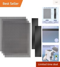 4 Pack 400x300mm DIY PC Case Dust Filter, 1.2mm Hole, PVC Dustproof Mesh Fil...