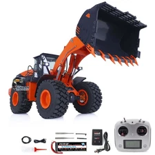 US Stock 1/14 JDM-198 RC RTR Hydraulic Loader ZW370 W/Sound Light I6S Remote