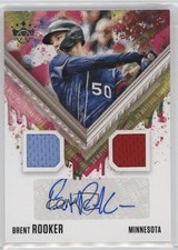 2021 Panini Diamond Kings DK Material Signatures Brent Rooker #DKMS-BR Auto 1ez6