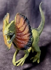 Dinosaur Ankyo Dilophosaurus Dino Figure Toy Green/Yellow/Red 7"