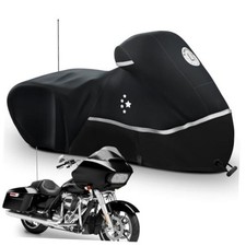 Motorcycle Cover 420D Heavy Duty Storage for Touring 107" - Side Box Black