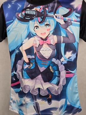 Hatsune Miku Anime T-Shirt - Unisex Schwarz Tee, Kurzarm, Gr. XS-3XL, Neu