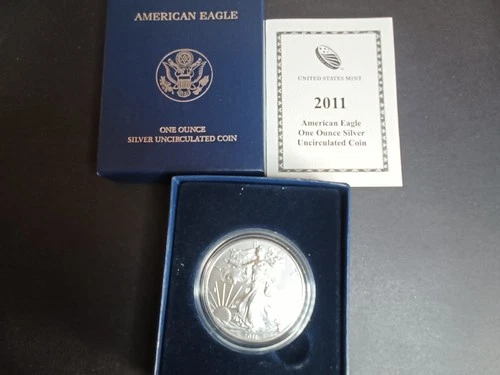 2011 W American Eagle One Ounce Silver Uncirculated Coin with COA & OGP
