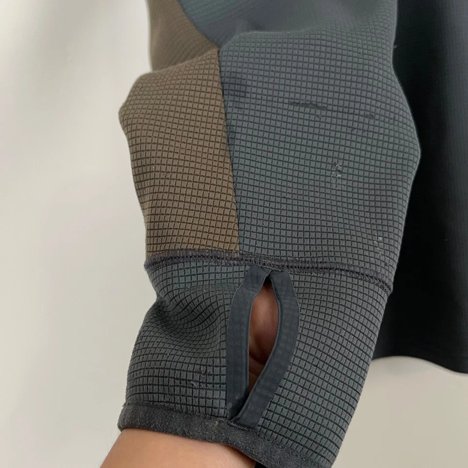 KUIU Jacket Men L Hunting Outdoor Grid Fleece Hooded Full Zip Gray Olive - Image 4 of 4