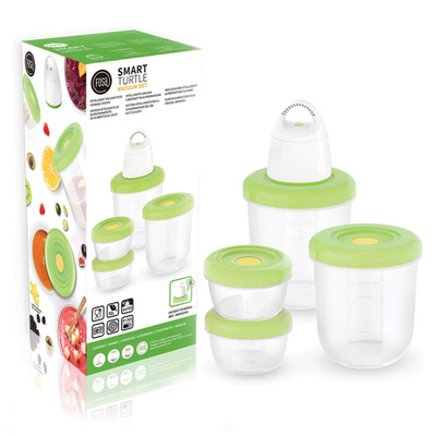 Fosa Vacuum Container Microwavable Food Container Lid 13.5Oz 2Pcs And 49Oz 2Pcs