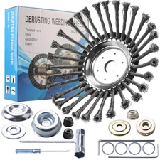 10 Inch Steel Wire Rotary Brush Cutter Trimmer Head Sets Weeds Blade Cutter w...