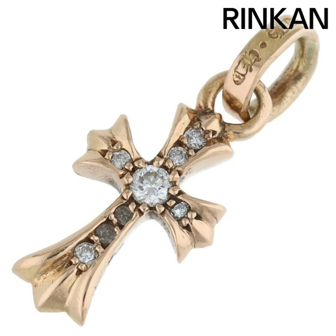 CHROME HEARTS Charm Cromo Cuori 22k CRS BBYFAT P DMND Baby Fat Pave Diamante Oro Usato0