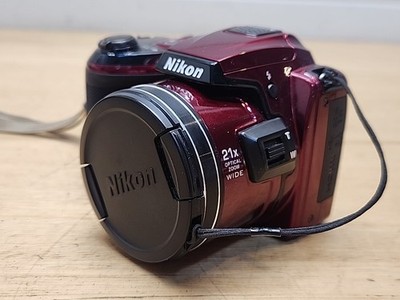 Red Nikon Coolpix L120 Digital Camera 14.1 MP / 21x Optical Zoom